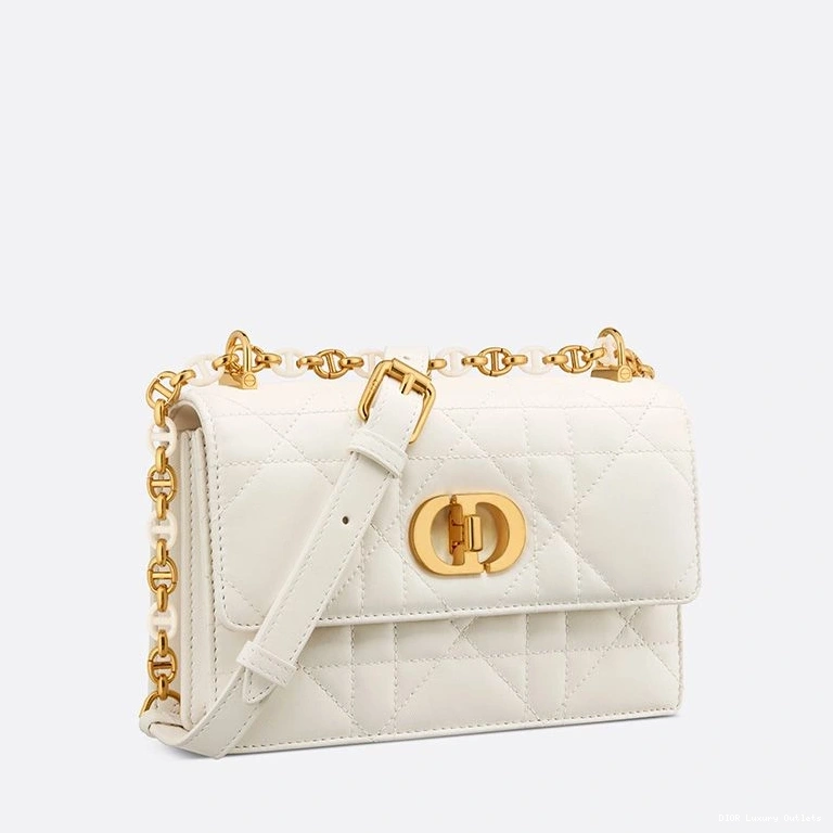Cheap Mini White Bag Macrocannage Miss Lambskin Caro 0712 Luxury
